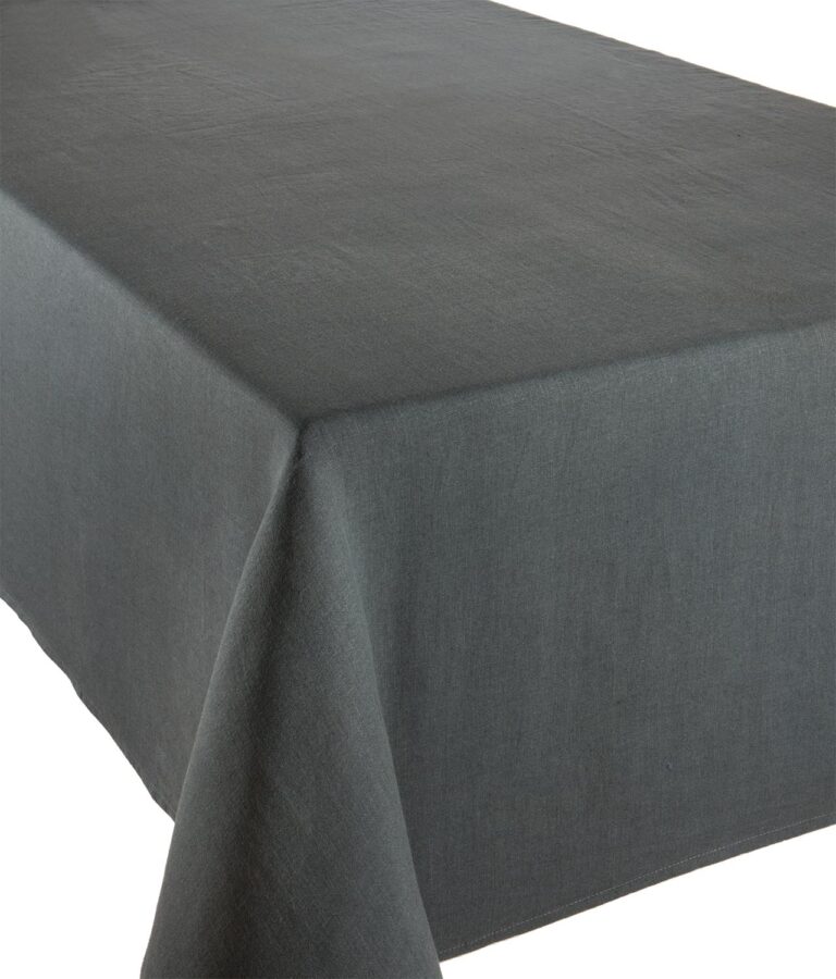 Nappe lin uni antracite