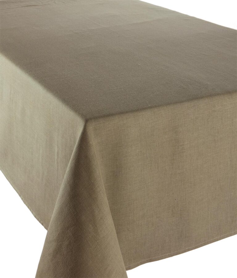 Nappe lin uni Taupe